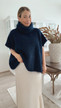 BENEDETTTA KID MOHAIR PONCHO NAVY