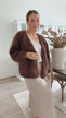 SYLVIE KID MOHAIR CARDIGAN BROWN