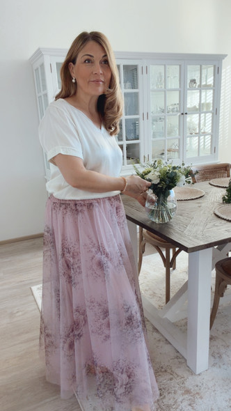 DONATA  TULLE SKIRT MAUVE
