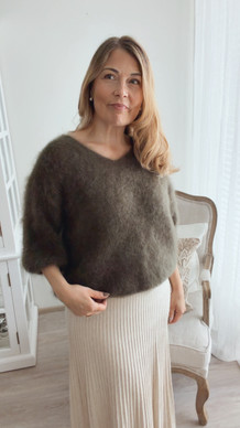 CARIN KID MOHAIR KNIT KHAKI