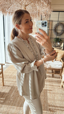 MADELINE COTTON BLOUSE BEIGE