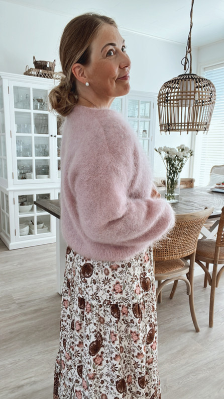 JOSEFIN MOHAIRNEULETAKKI VANHA ROOSA