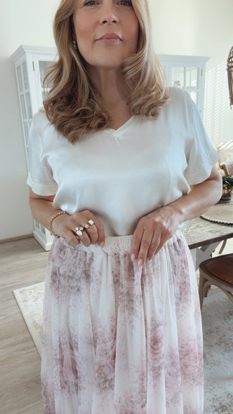 DONATA TULLE SKIRT BEIGE