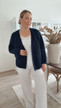 SYLVIE KID MOHAIR CARDIGAN NAVY