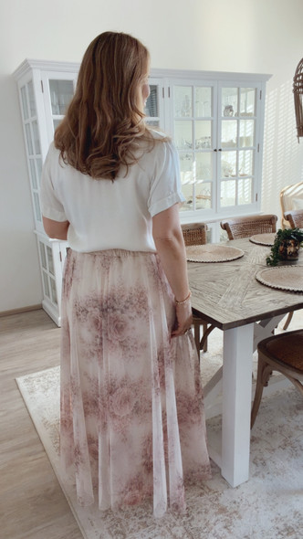 DONATA TULLE SKIRT BEIGE