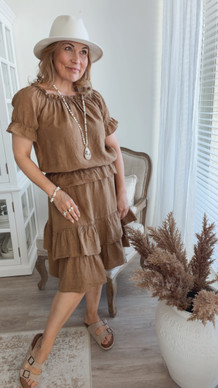CATRIN LINEN BLOUSE CAMEL