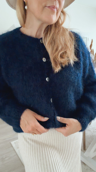 JOSEFIN KID MOHAIRNEULETAKKI NAVY