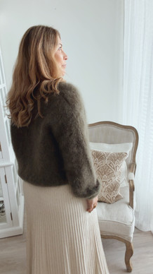 MARLA KID MOHAIR CARDIGAN KHAKI