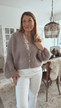 MAELYNN KID MOHAIR CARDIGAN LIGHT TAUPE