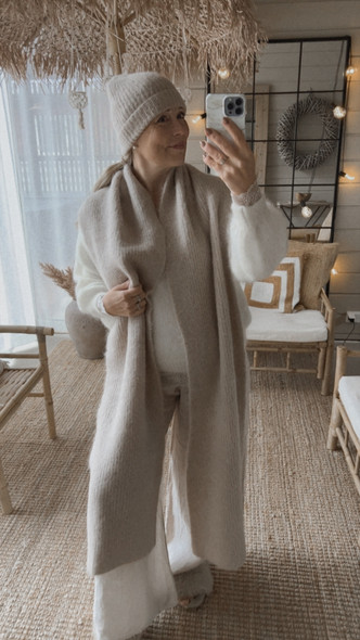 LEANNA ALPAKKAHUIVI BEIGE