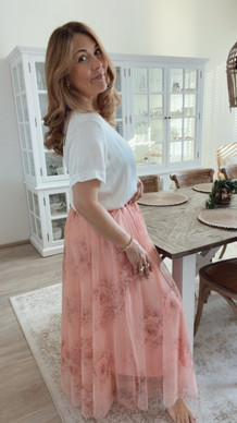 DONATA TULLE SKIRT ROSE