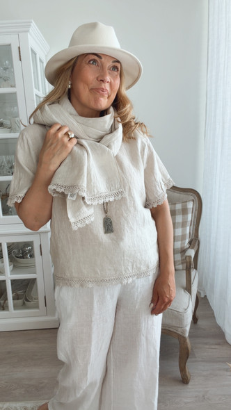 AMBRE LINEN SHIRT BEIGE