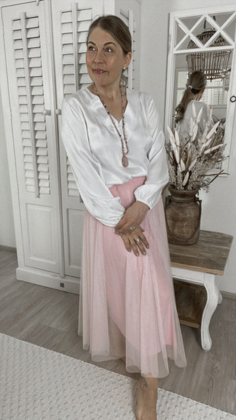 RENATA SATIN BLOUSE WHITE