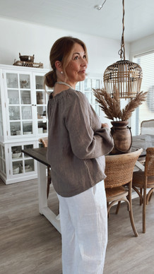 CHIARA LINEN SHIRT TAUPE