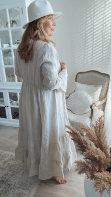 BETHINA LINEN KAFTAN BEIGE