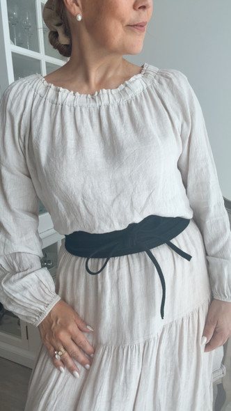 WIDE SUEDE BELT BLACK