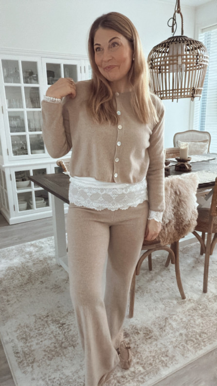 LAURE  MERINOVILLANEULETAKKI TAUPE