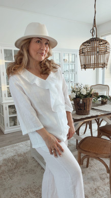 ALEXANDRA LINEN SHIRT WHITE