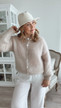 JOSEFIN KID MOHAIR KNITTED JACKET LIGHT BEIGE