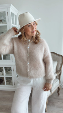 JOSEFIN MOHAIRNEULETAKKI VAALEA BEIGE