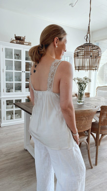 MARILYN SATIN TOP BEIGE