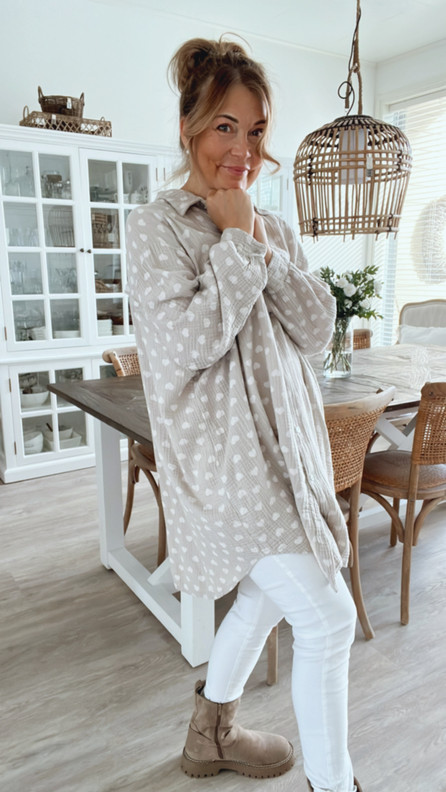 SYDÄN PUUVILLAPAITA BEIGE PLUS KOKO