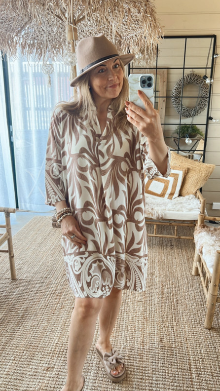 MARIETTA VISKOOSIMEKKO TAUPE