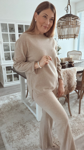 MERLA MERINOWOOL SWEATER TAUPE
