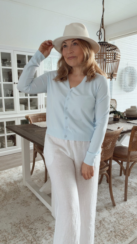 SHARON NEULETAKKI TAIVAANSININEN