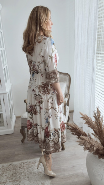 AMALFI VISCOSE DRESS TAUPE