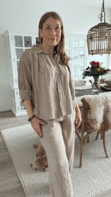 ANNETTE LINEN BLOUSE CASHMERE