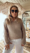 SAMANTHA MOHAIR KNIT TAUPE