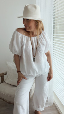 JENINA VISCOSE BLOUSE WHITE