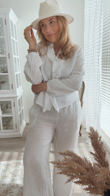 SOFIA LINEN BLOUSE WHITE