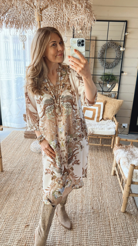 LOTUS SILKKI-VISKOOSIMEKKO BEIGE