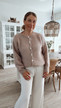 JOSEFIN KID MOHAIR KNITTED JACKET BEIGE