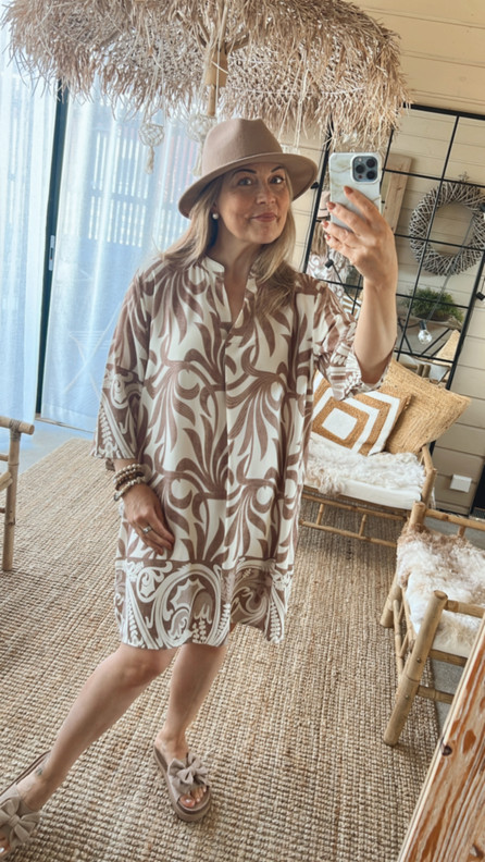 MARIETTA VISKOOSIMEKKO TAUPE