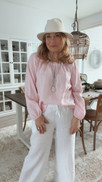 CHIARA LINEN BLOUSE POWDER ROSE