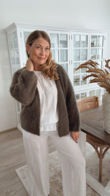 SYLVIE KID MOHAIR CARDIGAN KHAKI