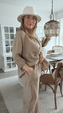 MIRIAM LINEN PANTS CASHMERE