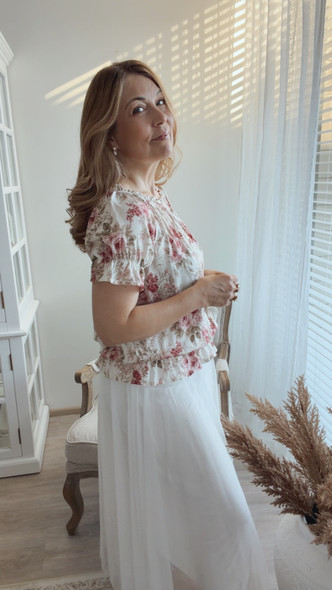 MARICELA VISCOSE BLOUSE ROSE