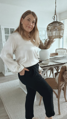 LINDSAY LINEN JOGGERS BLACK