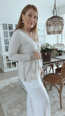 VIVIENNE DRESS BLOUSE BEIGE