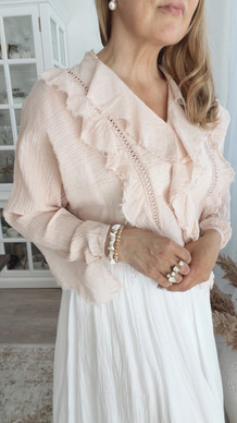 CARINA COTTON BLOUSE ROSE