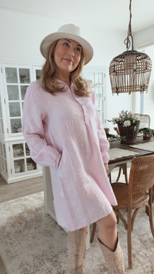  CHERYL LINEN TUNIC LIGHT MAUVE