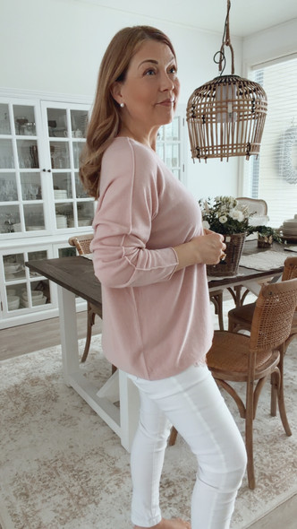 HALETTE VISKOOSINEULE VENEPÄÄNTIELLÄ VANHA ROOSA