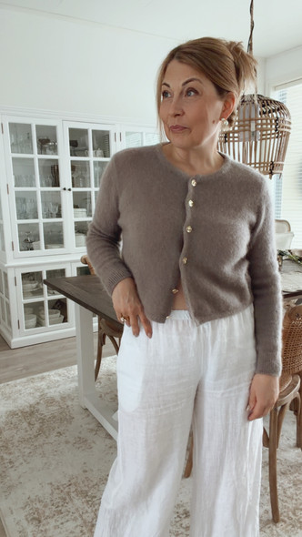 NINETTE MOHAIRNEULETAKKI TAUPE