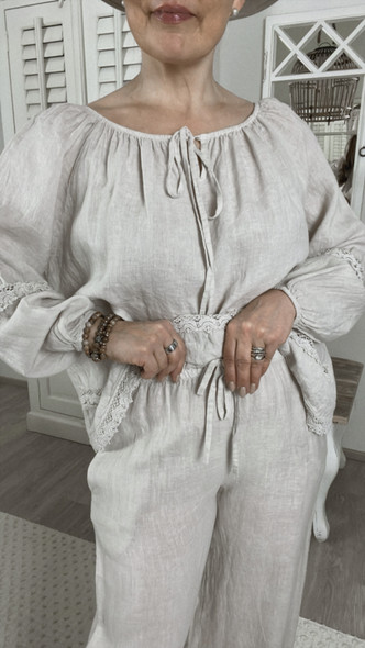 JOSIE LINEN PANTS BEIGE
