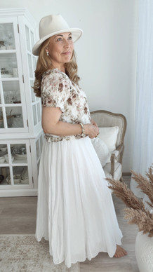ARAMINTA COTTON SKIRT WHITE