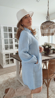 CHERYL LINEN TUNIC SKYBLUE